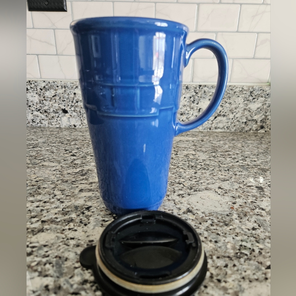 Longaberger Blue Pottery Mug
